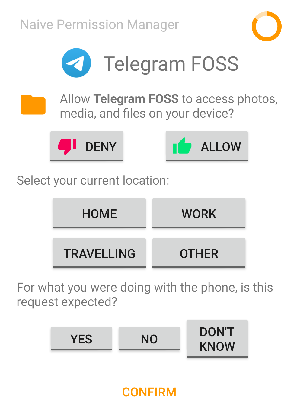 Telegram Storage Request